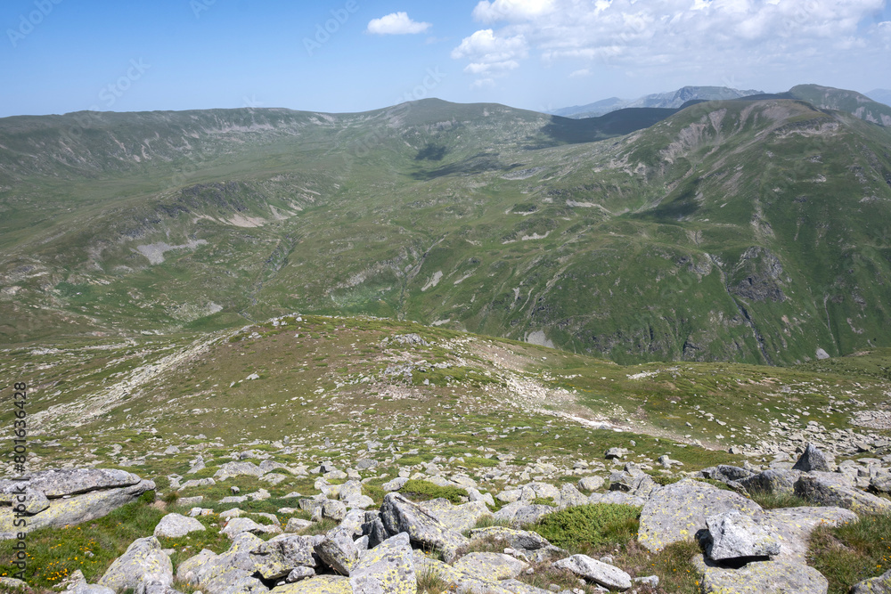 Landscape of Rila Mountain near Kalin peaks, Bulgaria