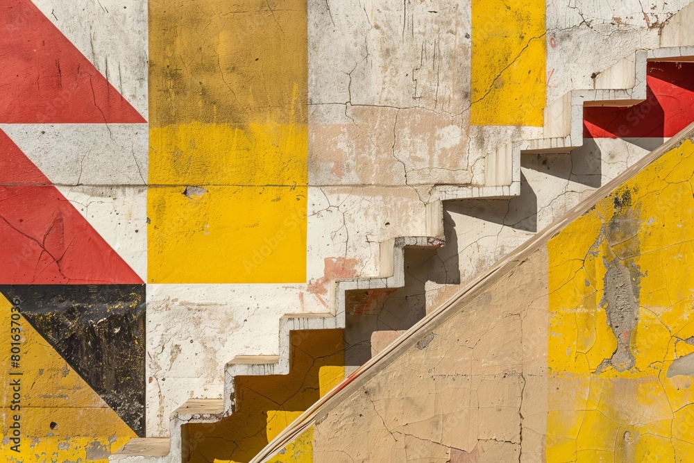 Naklejka premium Colorful abstract grunge wall texture