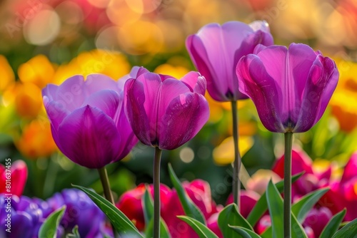 Vibrant tulips in bloom