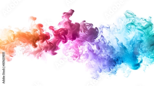 Colorful Smoke Explosion on White Background ultra clear