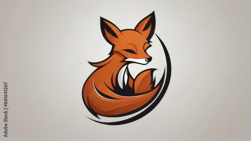 Fototapeta premium Fox illustration for logo