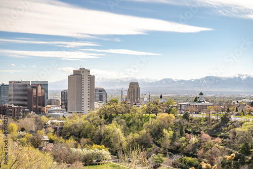 View of Salt Lake City Utah Cityscape