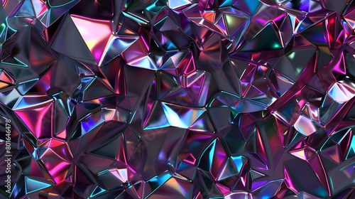 Modern 3D backdrop with moving holographic neon geometrical wavy pattern—a blend of technology and art. Perfect for backgrounds, banners, wallpapers, posters, and covers.
