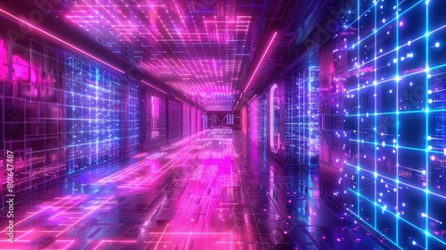 Quantum computing universe in neon
