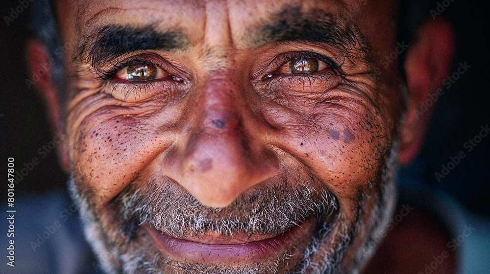 Close-Up Smiling Detailed Middle-Aged 50 to 60 Year Old Man Brown Skinned Indian or Latino Close-Up Smiling Detailed Middle-Aged 50 to 60 Year Old Man Brown Skinned Indian or Latino
