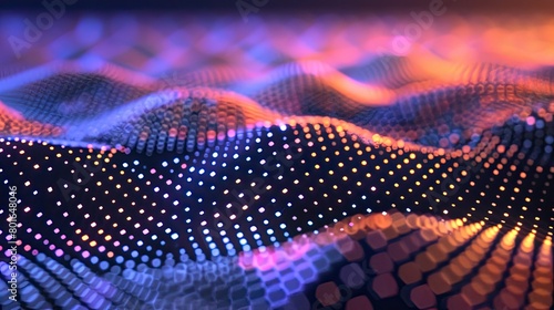 Pixelated blockchain matrix background