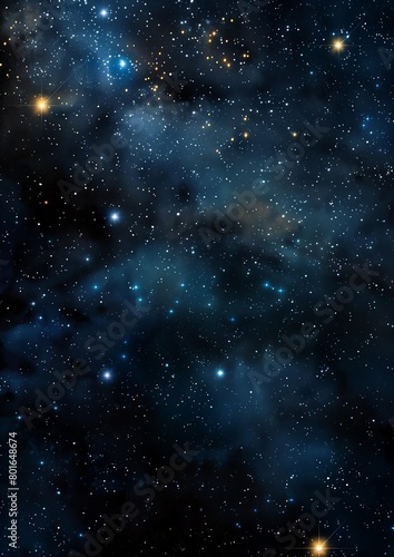 starry night sky stars cluster bright lost immensity space galaxy center remotely visible empty zoomed out far unconnected young anomalous object entertainment