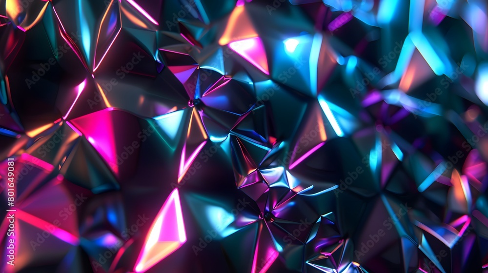 Modern 3D backdrop with moving holographic neon geometrical wavy pattern—a blend of technology and art. Perfect for backgrounds, banners, wallpapers, posters, and covers. Modern 3D backdrop with moving holographic neon geometrical wavy pattern—a blend of technology and art. Perfect for backgrounds, banners, wallpapers, posters, and covers.