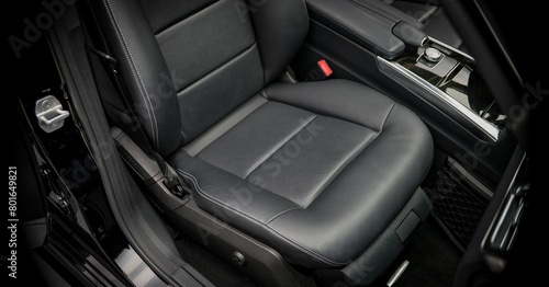 Black leather passenger seat © The Image Engine