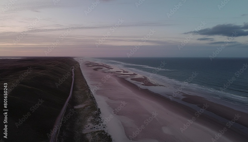 beach of ameland in the evening 6