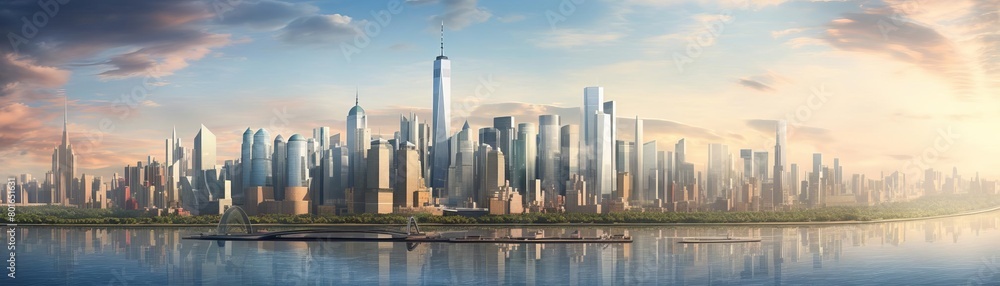 Fototapeta premium New York City is a global power in culture, finance, media, fashion, art, and international business