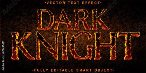 Dark Knight Vector Fully Editable Smart Object Text Effect