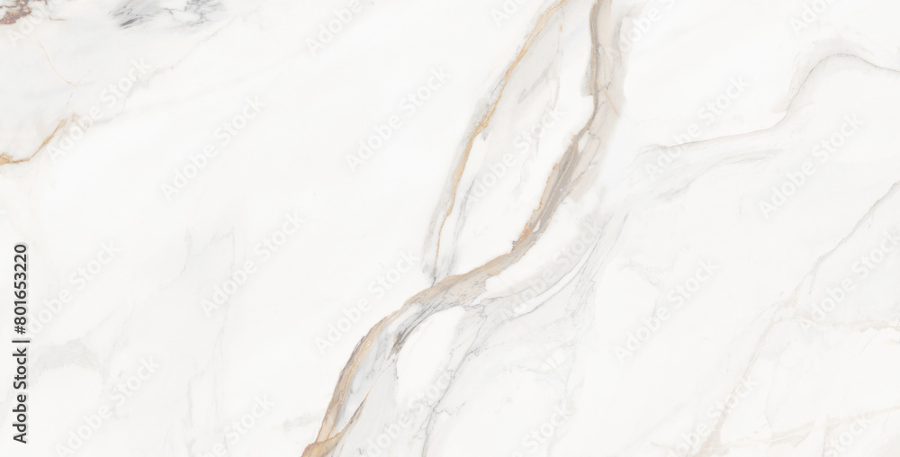 Obraz premium white statuario marble texture background with brown vines. natural Carrara white marble for ceramic tile design.