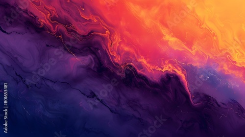 Vibrant abstract marbling design with flowing red and purple hues