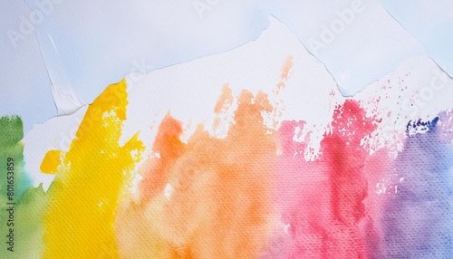 abstract pastel watercolor on white background the color splashing in the paper © Dayami