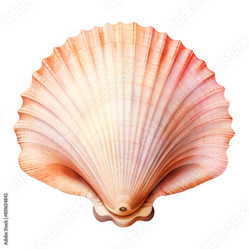 Seashell Isolated Detailed Watercolor Hand Drawn Painting Illustration