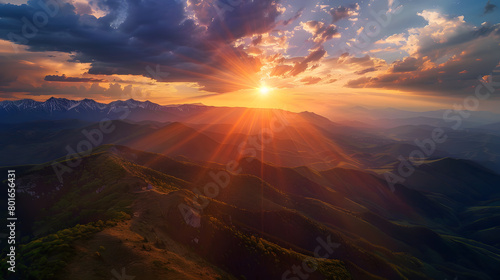 photography sunset sunset green mountains spring