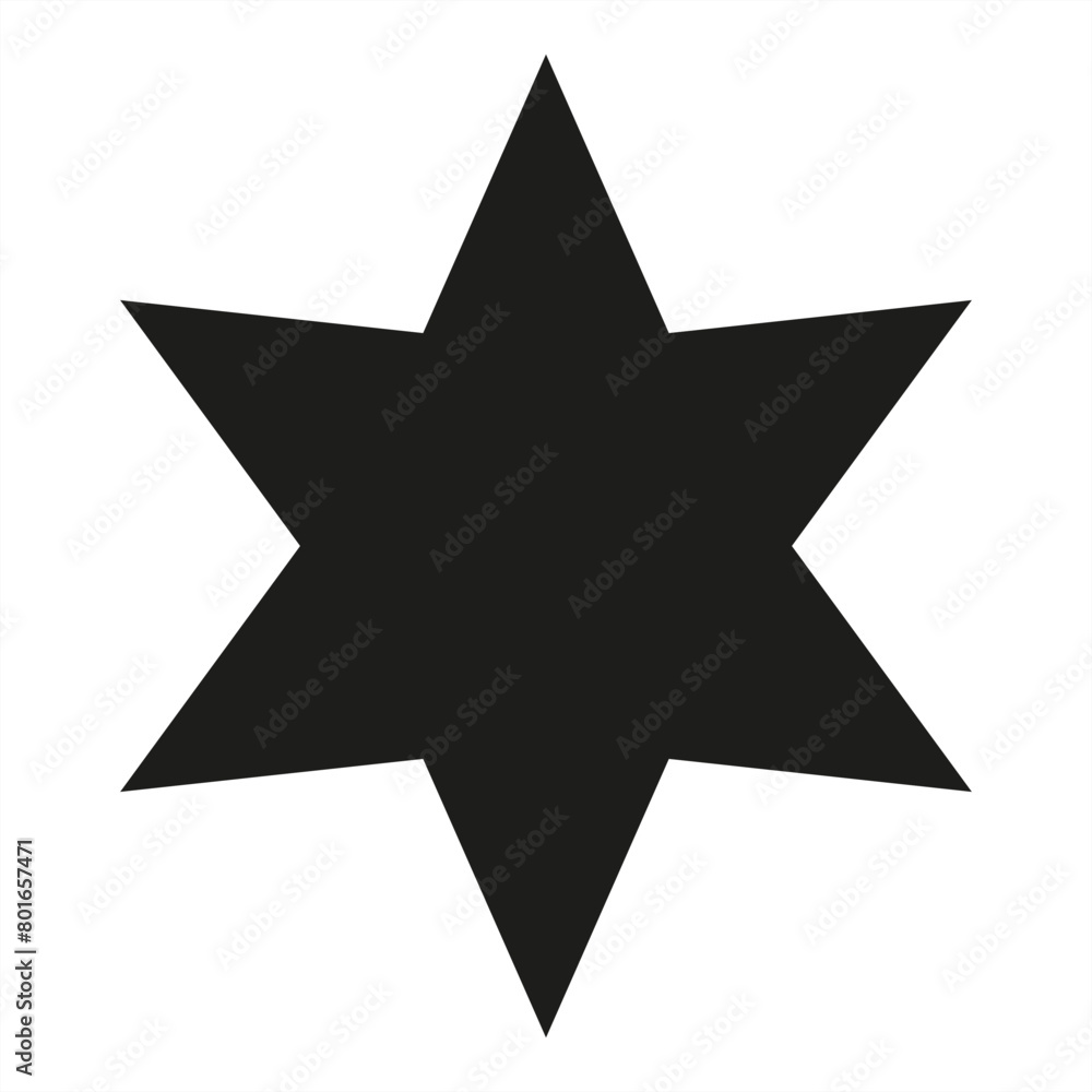 Black star shape simple icon - stock vector Black star shape simple icon - stock vector