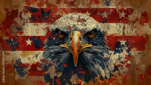 eagle background stars raised bloody american flag tv serious stern expression signature armadillo patriot potus had empire cleanest