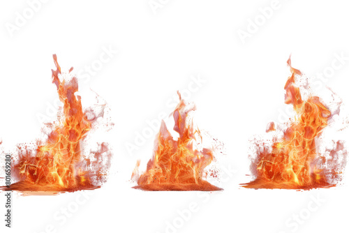 Wallpaper Mural A collection of red, smoldering flames against a transparent background. Torontodigital.ca