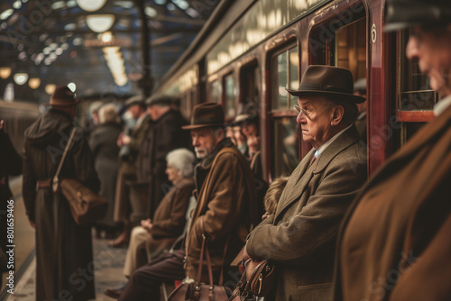 passengers waiting for the orient express to depart photo