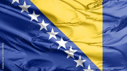 flag of bosnia and herzegovina photo