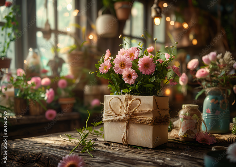 small box flowers table maternal magic background mom crafts souvenirs todays mother small box flowers table maternal magic background mom crafts souvenirs todays mother
