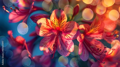 Abstract art with a focus on the subtle beauty of flower shadows, captured in close-up to highlight the dance of light.