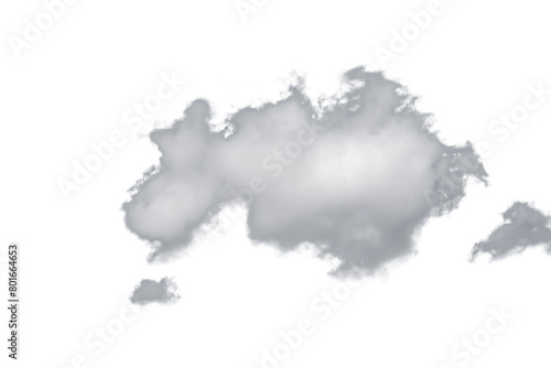 white fluffy clouds isolated on a black background, clipart