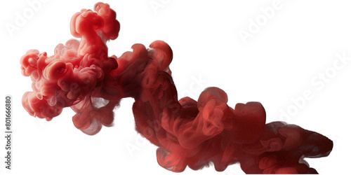 Red smoke with no background close-up