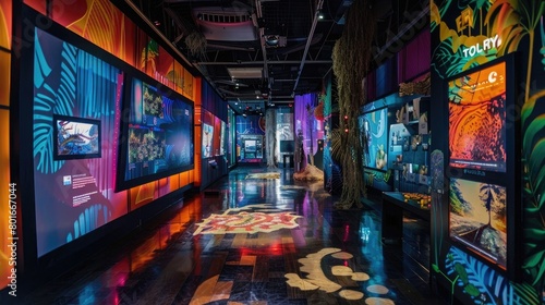 A vibrant image of a museum's temporary exhibition, showcasing a unique and engaging display. © Khalif