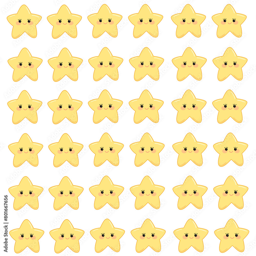 seamless pattern with cute stars
