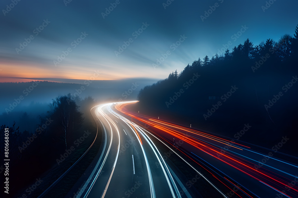 Dynamic Traffic on the Road, Nocturnal Commute Dynamic Traffic on the Road, Nocturnal Commute