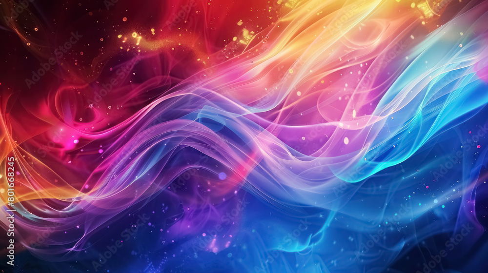 Fototapeta premium Cosmic Dreams: Abstract Digital Artwork with Vibrant Swirls