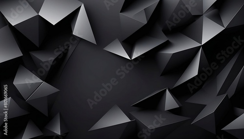 Black abstract geometric background. Modern shape concept created with generative ai 