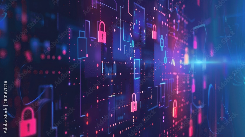 Fototapeta premium abstract background technology security