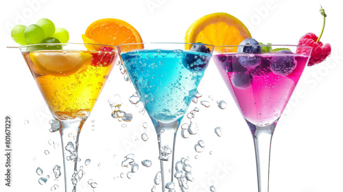 Tasty colored cocktail 