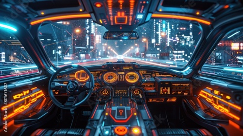 car cockpit with AI interface