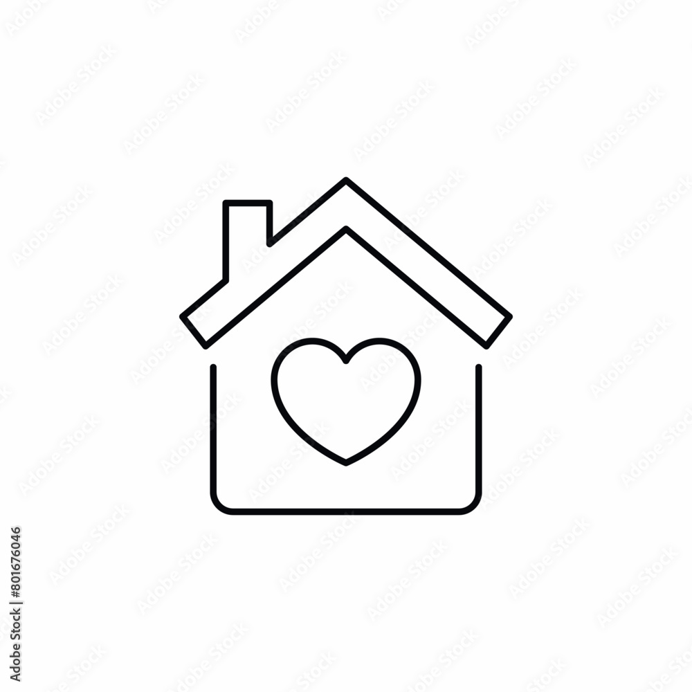 home house love family icon