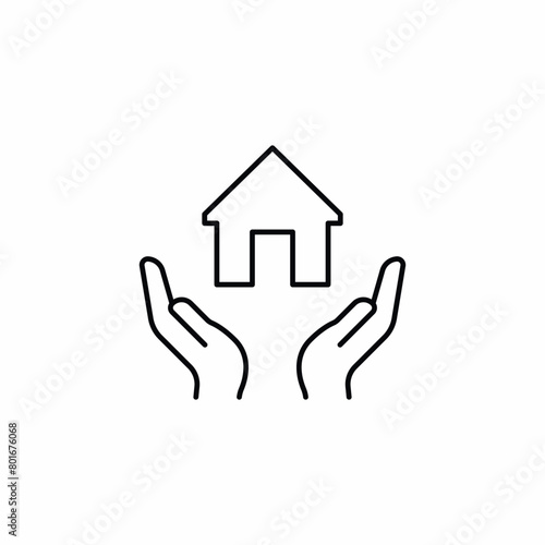 home house hand care icon