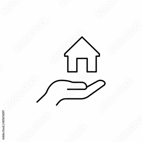 home house hand care icon
