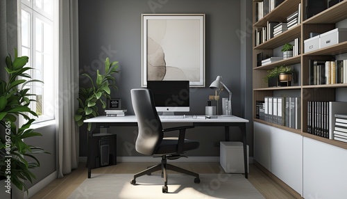 Home Office Haven for Work from Home 🏠💼   Comfortable and Productive Workspace © Elzerl
