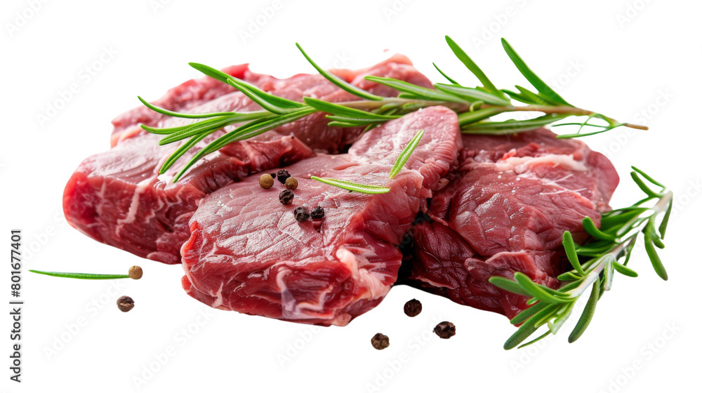 Fresh Raw Meat on white background Fresh Raw Meat on white background
