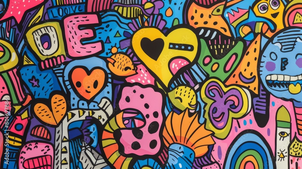 Love and Doodle Themed Wallpaper Collection