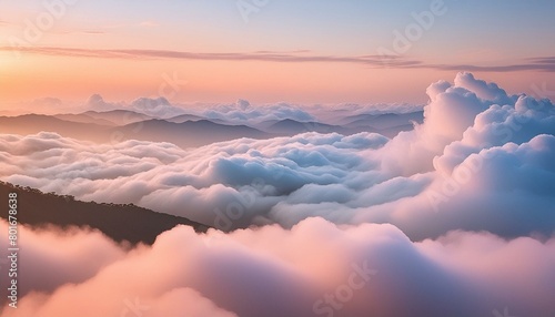 ai generative of clouds aroound the mountain © Meri Fitrah