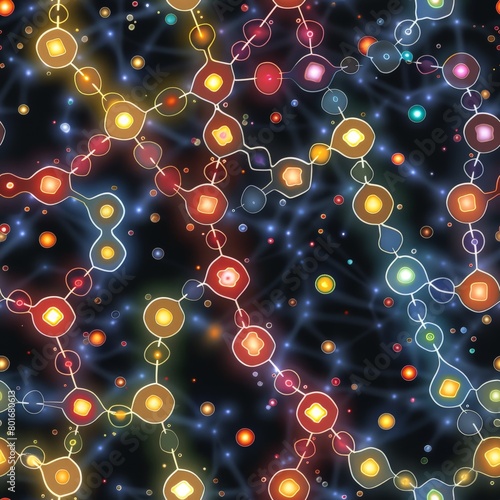 Digital art representing a neural network with glowing connections and nodes, symbolizing artificial intelligence and data processing.