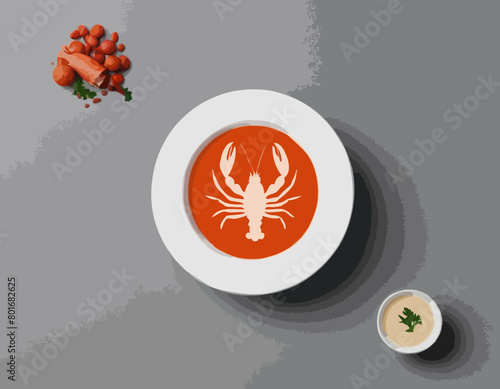 Bisque de homard à la soupe maison
