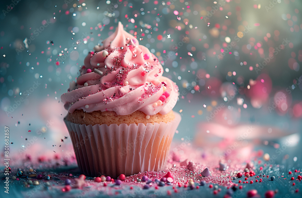 Soft pastel colored cupcakes