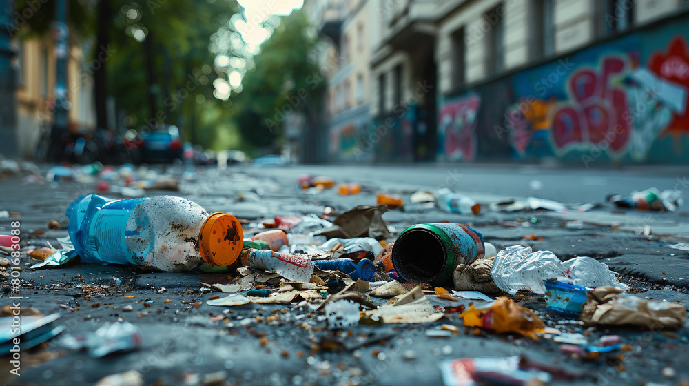 Litter & garbage on the ground Litter & garbage on the ground
