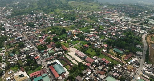 Aerial top down view of Marawi City with busy life in streets. Mindanao, Philippines. photo